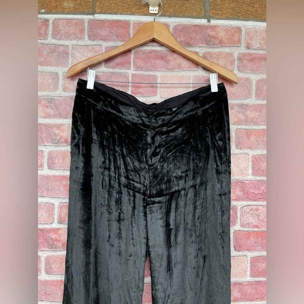 Philosophy Di Alberta Ferretti Black Velvet Trouser Pants Size 8 - Picture 3 of 16